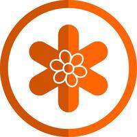 Gallardia Glyph Orange Circle Icon vector