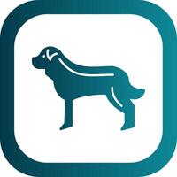 Dog Glyph Gradient Round Corner Icon vector