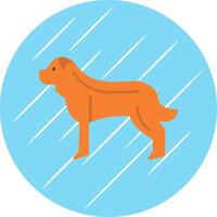 Dog Flat Blue Circle Icon vector
