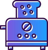 Toaster Gradient Filled Icon vector
