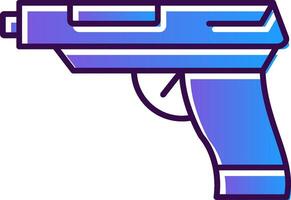 Revolver Gradient Filled Icon vector