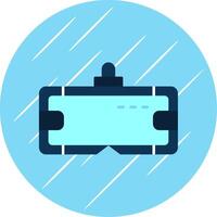 Vr Glasses Flat Blue Circle Icon vector