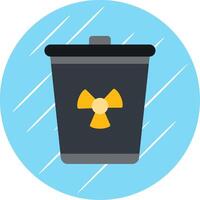 Toxic Waste Flat Blue Circle Icon vector