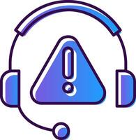 Trouble Support Gradient Filled Icon vector