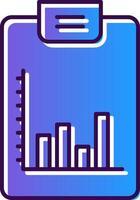 Bar Chart Gradient Filled Icon vector