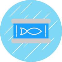 Tuna Flat Blue Circle Icon vector