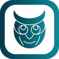 Owl Glyph Gradient Round Corner Icon vector