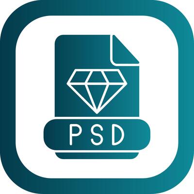 Glyph Gradient Round Corner Icon