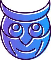 Owl Gradient Filled Icon vector