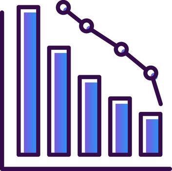 Decrease Gradient Filled Icon vector