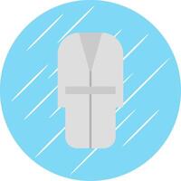 bañera túnica plano azul circulo icono vector
