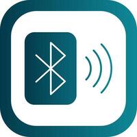 Bluetooth Glyph Gradient Round Corner Icon vector