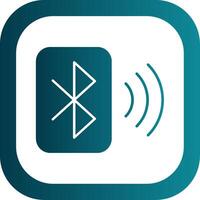 Bluetooth Glyph Gradient Round Corner Icon vector