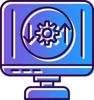 Process Gradient Filled Icon vector