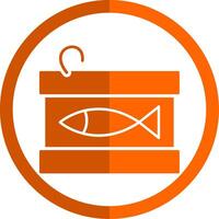 Canned Food Glyph Orange Circle Icon vector