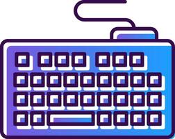 Keyword Gradient Filled Icon vector