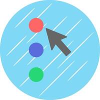 Option Flat Blue Circle Icon vector