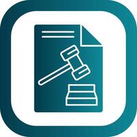 Law Glyph Gradient Round Corner Icon vector