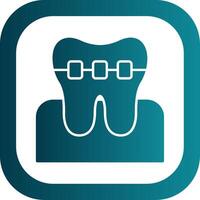 Braces Glyph Gradient Round Corner Icon vector