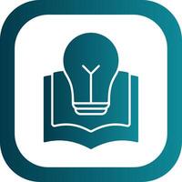 Knowledge Glyph Gradient Round Corner Icon vector
