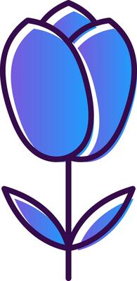 Tulip Gradient Filled Icon