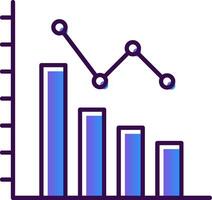 Loss Gradient Filled Icon vector