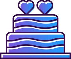 Wedding Cake Gradient Filled Icon vector