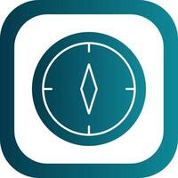 Compass Glyph Gradient Round Corner Icon vector