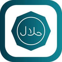 Halal Glyph Gradient Round Corner Icon vector
