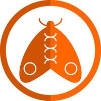 Insect Glyph Orange Circle Icon vector