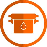 Offset Glyph Orange Circle Icon vector