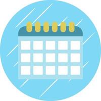 calendario plano azul circulo icono vector