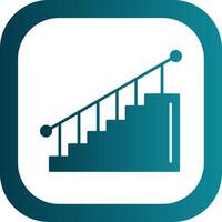 Stair Glyph Gradient Round Corner Icon vector