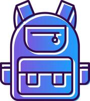 Backpack Gradient Filled Icon vector