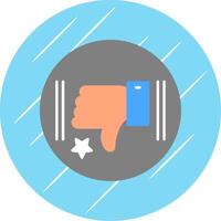 Dislike Flat Blue Circle Icon vector