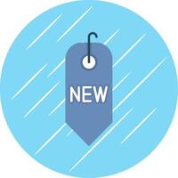 New Flat Blue Circle Icon vector