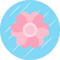 Sakura Flat Blue Circle Icon vector