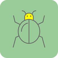 Bug Filled Yellow Icon vector