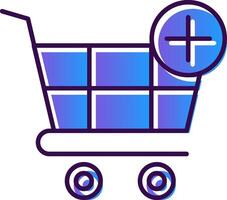 Shopping Cart Gradient Filled Icon vector