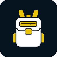 Backpack Glyph Two Color Icon vector