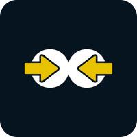 Collision Glyph Two Color Icon vector
