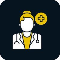 Medical Service Glyph Two Color Icon vector