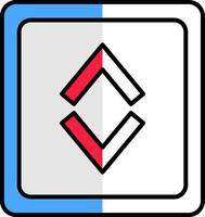 Up Down Filled Half Cut Icon vector