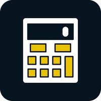 Calculator Glyph Two Color Icon vector