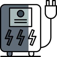 Uninterrupted Power Supply Filled Half Cut Icon vector