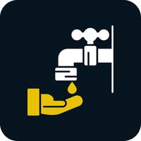 wudu glifo icono de dos colores vector