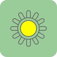 Sea Urchin Filled Yellow Icon vector