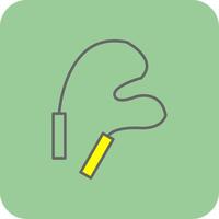 Jumping Rope Filled Yellow Icon vector