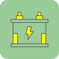 Accumulator Filled Yellow Icon vector