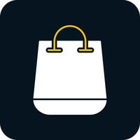 Shopping Bag Glyph Two Color Icon vector